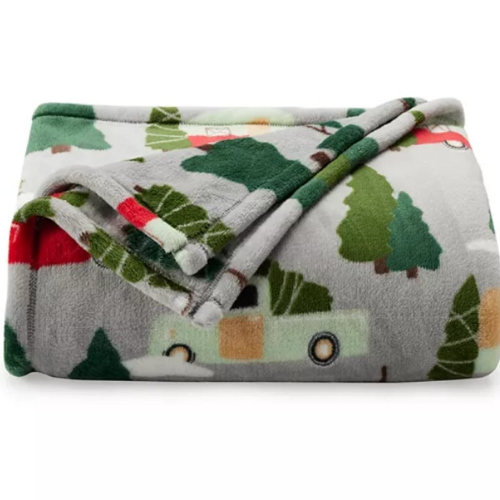 The Big One® Oversized Supersoft Plush Throw - Holiday Trucks
